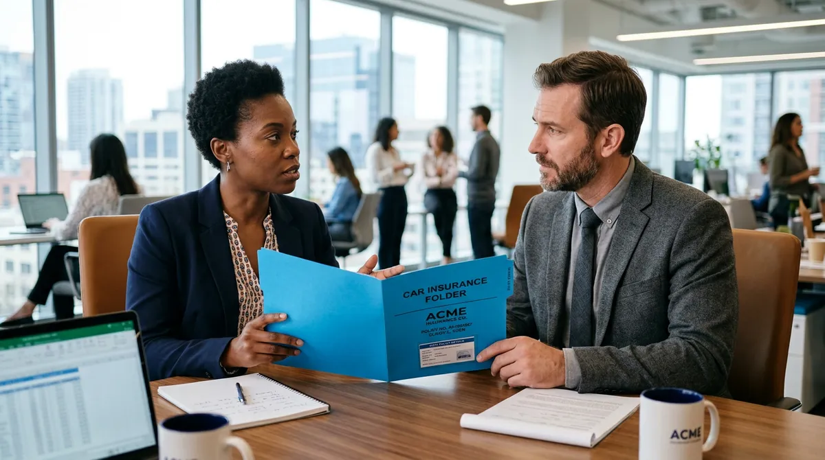 Notatnik i kluczyki samochodowe — planowanie i dokumenty ubezpieczeniowe