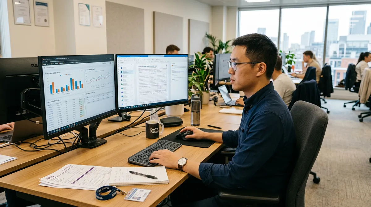 Tło sekcji: abstrakcyjna ilustracja materiałów edukacyjnych o ubezpieczeniach komunikacyjnych